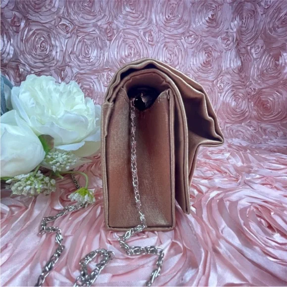 Bijoux Terner Gold Satin Clutch - Picture 3 of 4